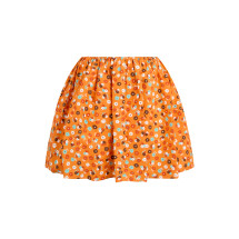 Pencil skirt in poplin with floral print