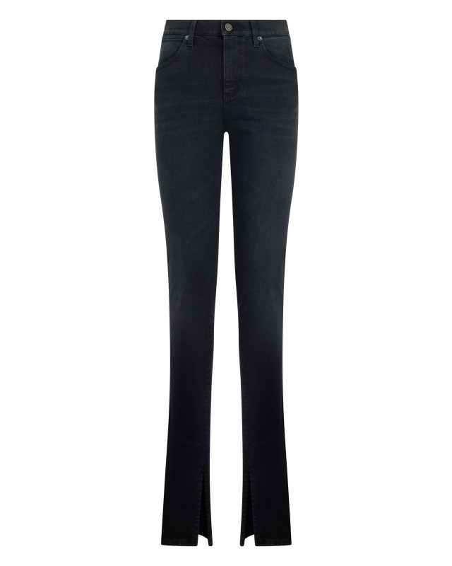 High-waisted skinny jeans