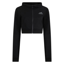 Cropped hoodie with zip and hood