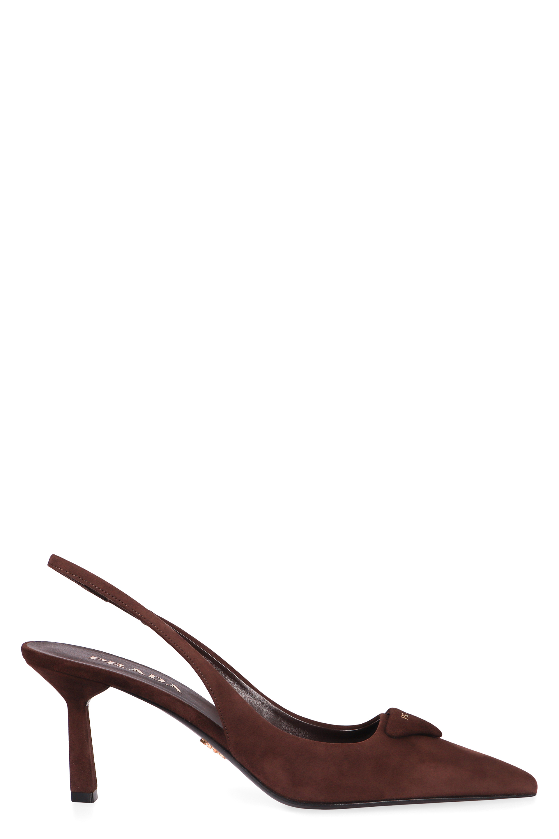 Suede slingback pumps