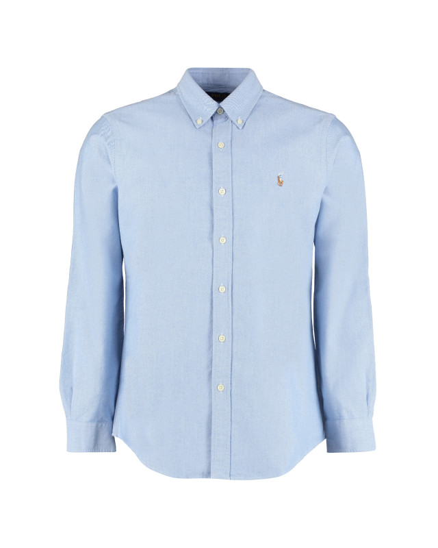 Button-down collar cotton shirt