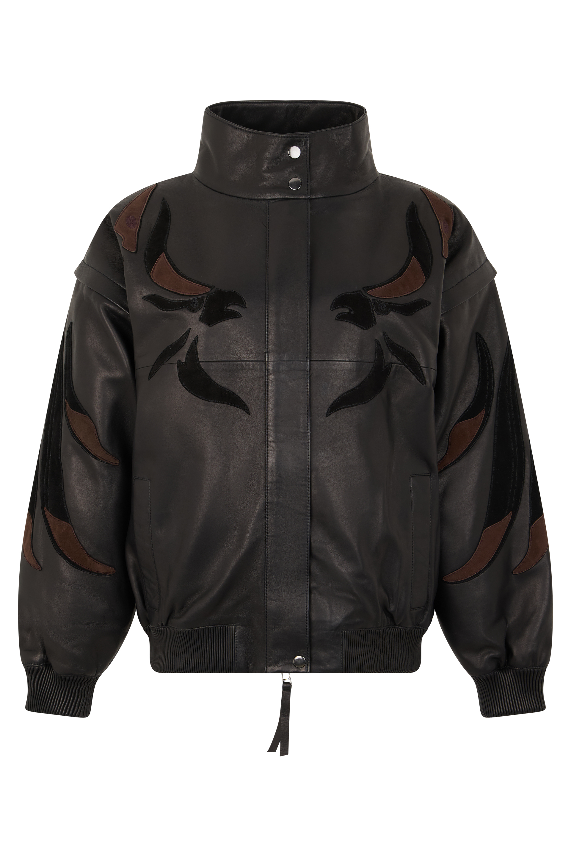 Bomber with high collar