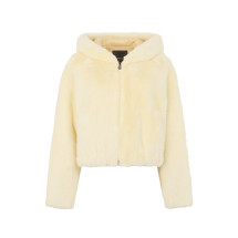 Jacket with synthetic fur
