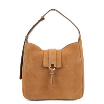 Suede shoulder bag