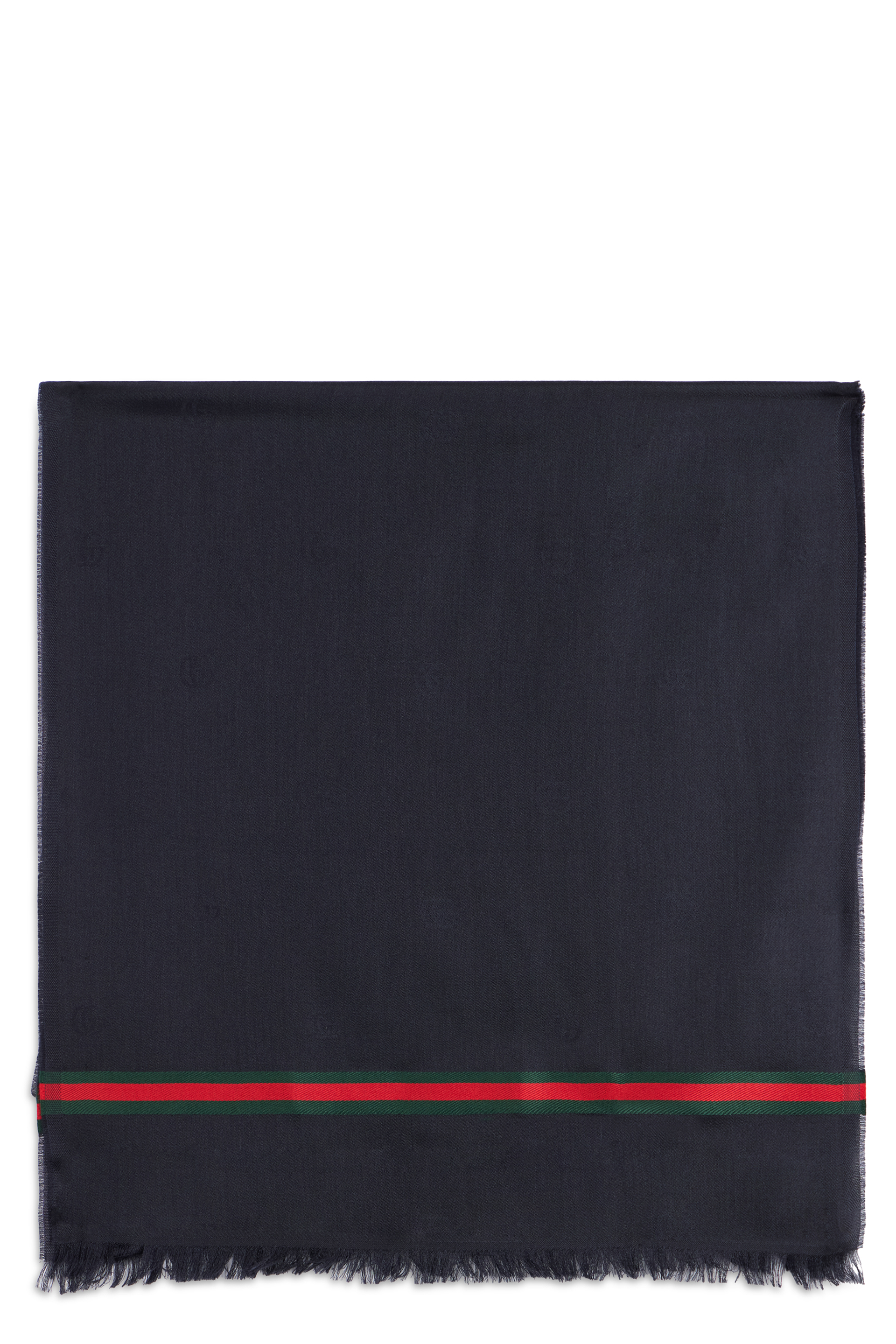 Scarf with fringes and web band