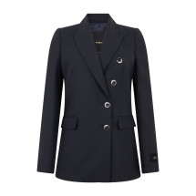 Striped jacket with decorative buttons