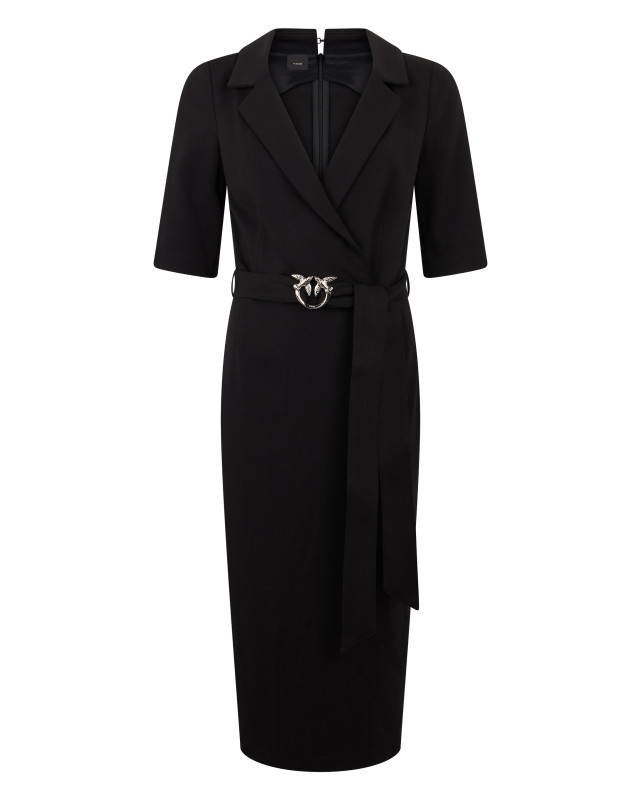 Fitted dress with belt