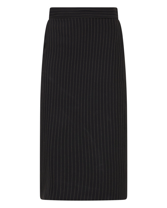 Slim fit dress in pinstripe fabric