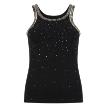 Top sleeveless with rhinestones