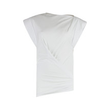 Maisan Draped cotton t-shirt
