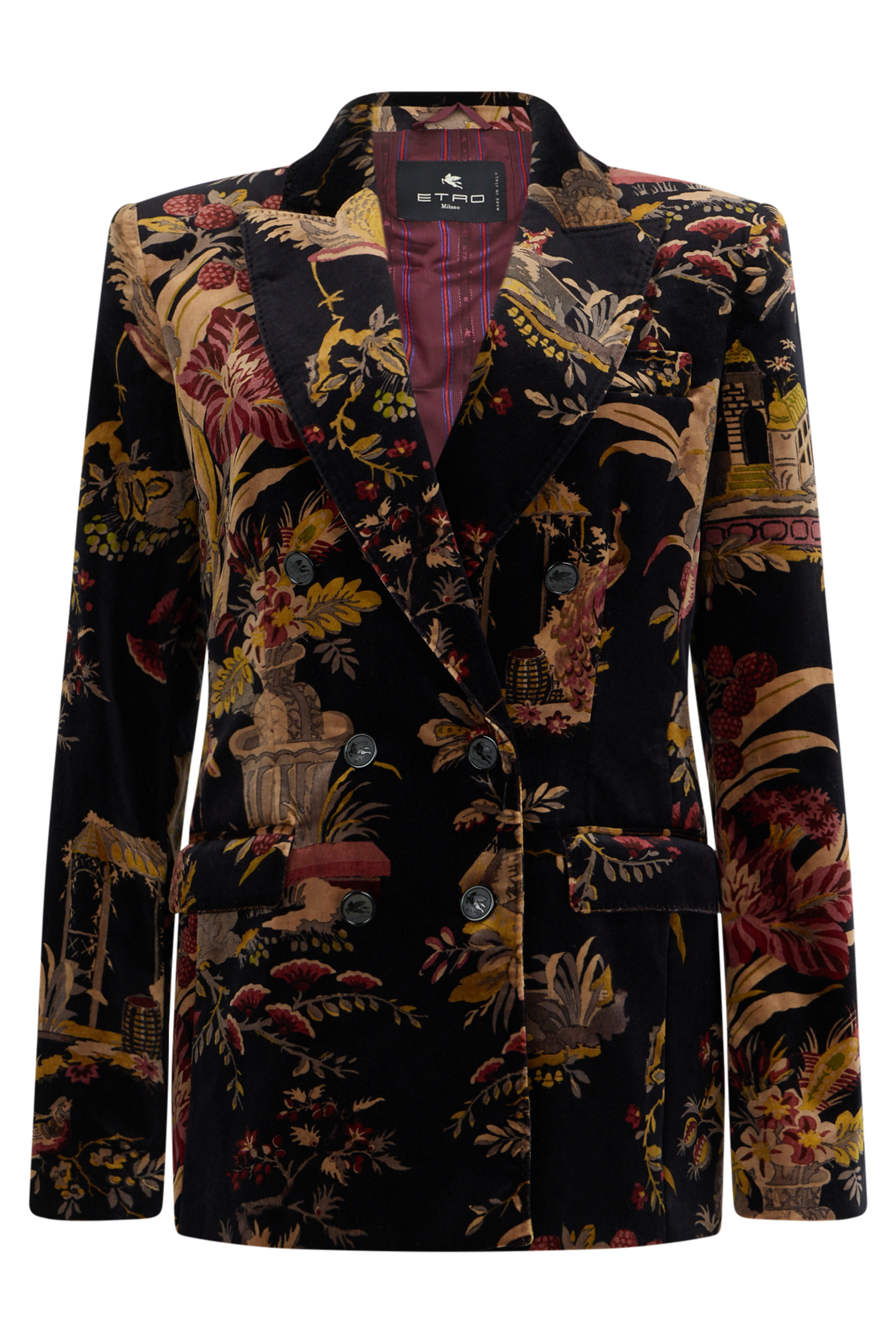 Floral double-breasted jacket