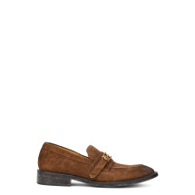 Loafers with gold buckle