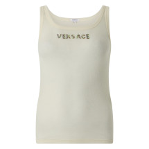 Top with sequined writing