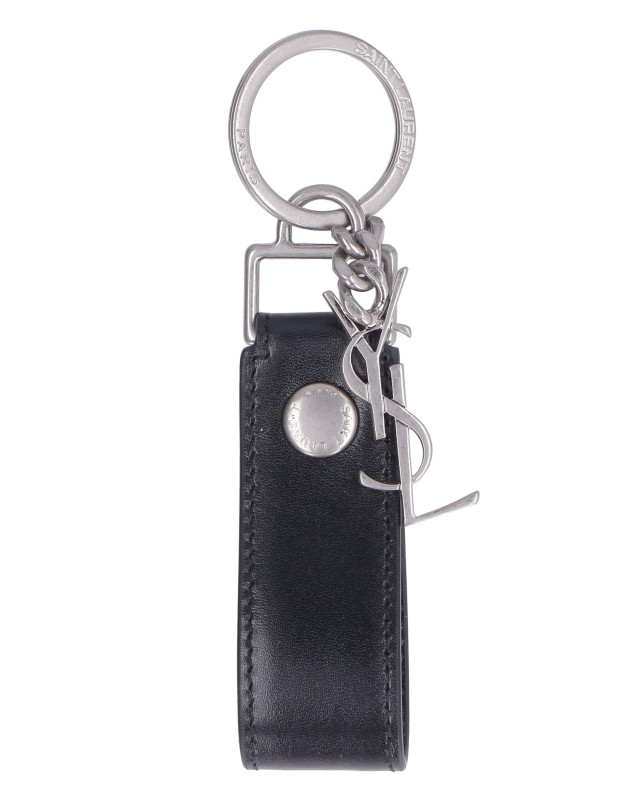 Leather keychain with logo