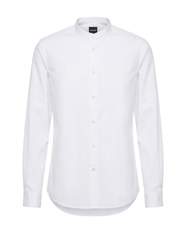 Long sleeve cotton blend shirt