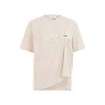 Cotton T-shirt with drape
