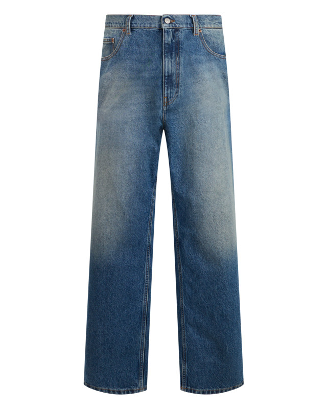 Faded straight jeans