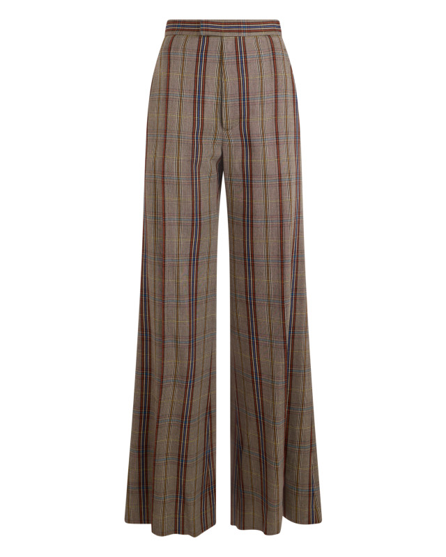 Palazzo pants in check
