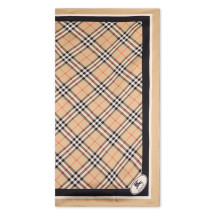 Silk scarf with checks
