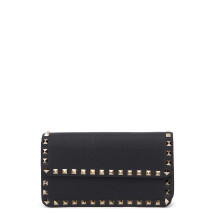 Rockstud clutch bag in leather