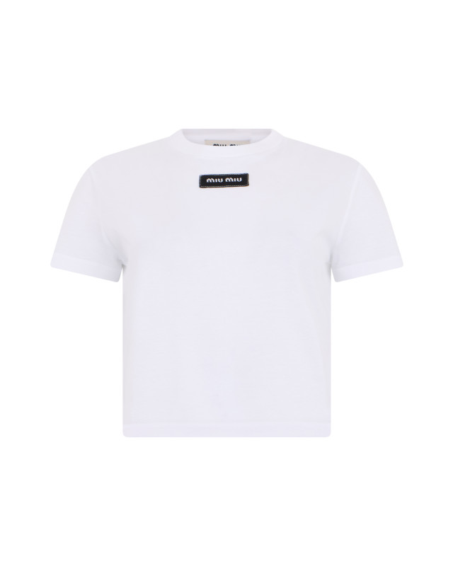 Cropped T-shirt with logo