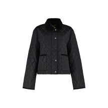 Cropped nylon quilted jacket
