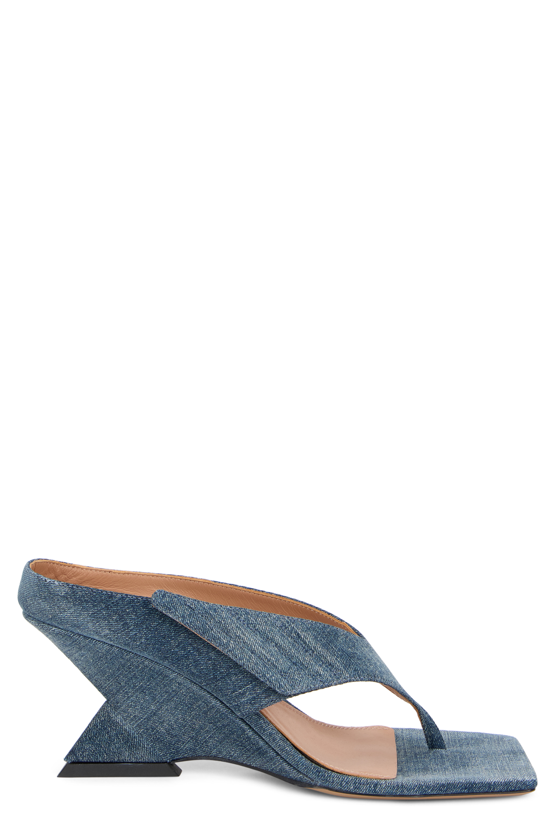 Sandals with irregular heel