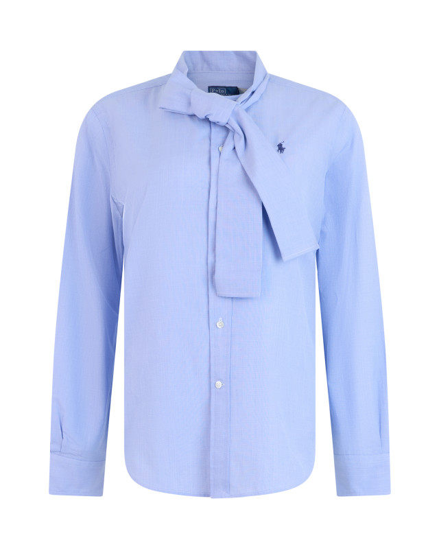 Shirt with collar and bow