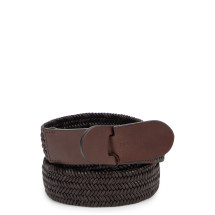 Woven leather belt