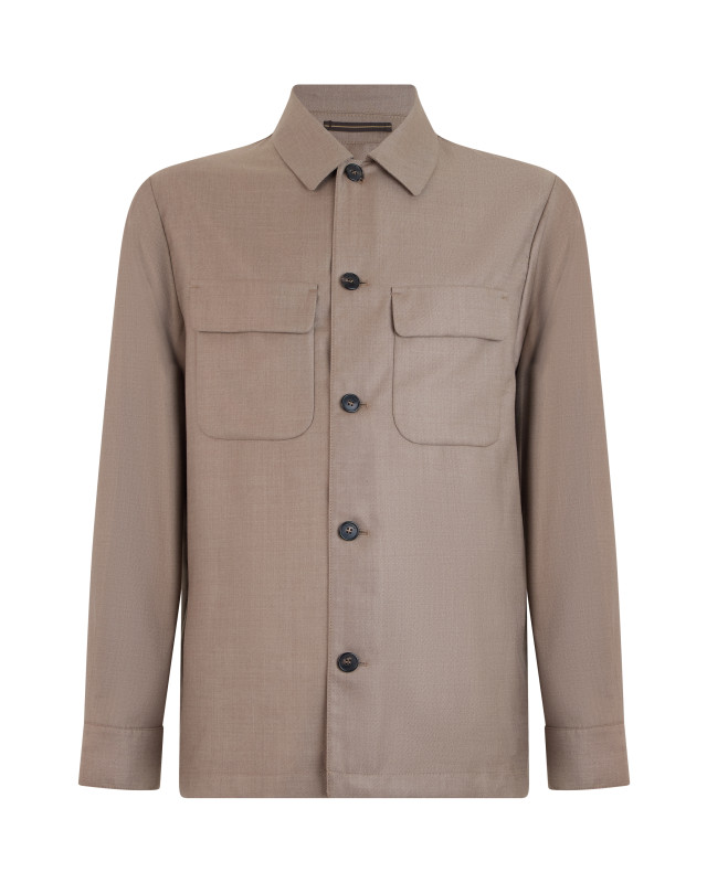 Virgin wool jacket with buttons