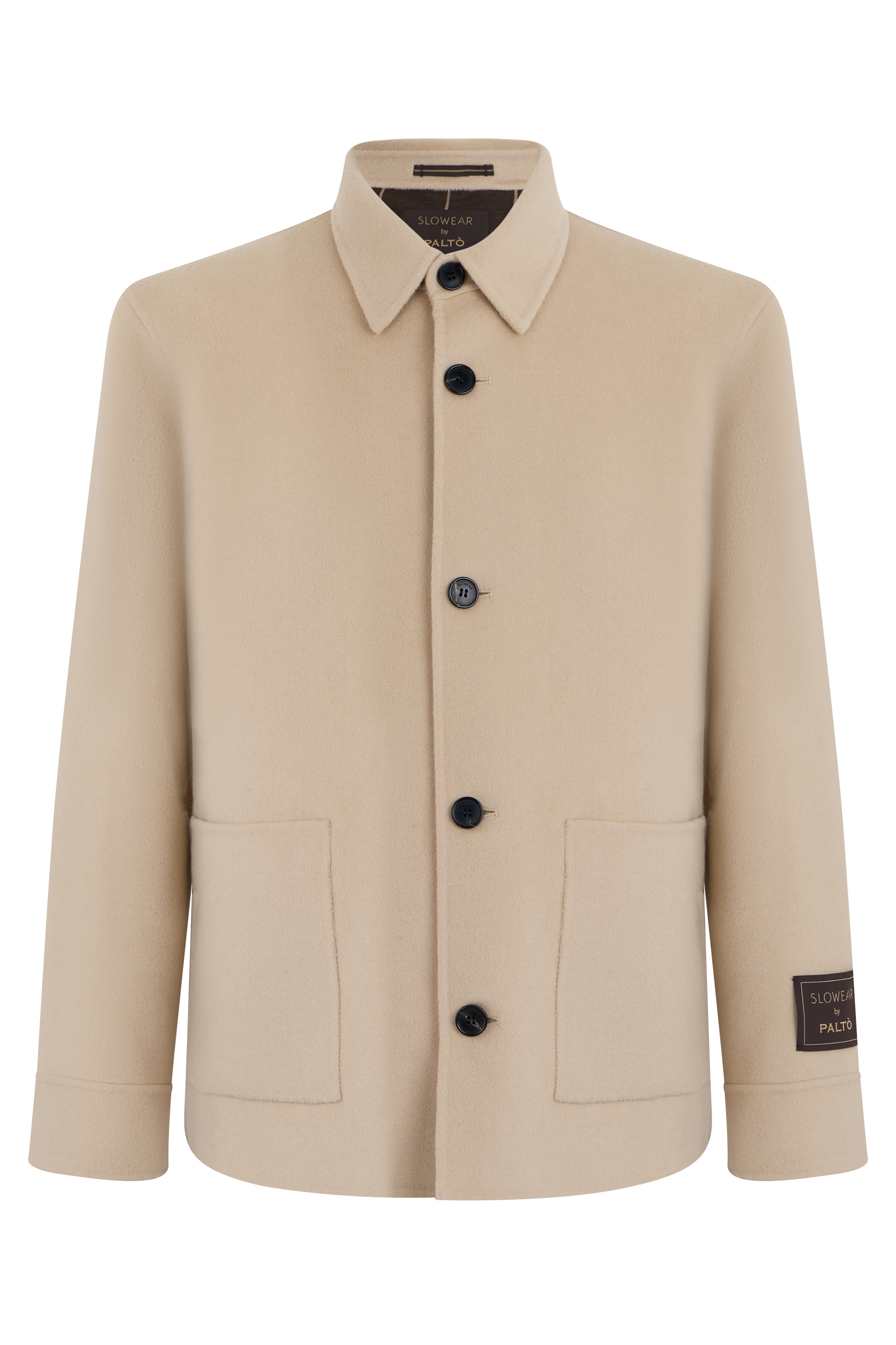 Wool jacket with buttons