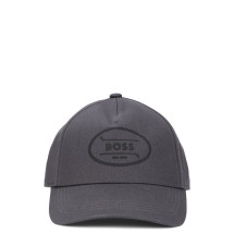 Cap with curved visor and logo