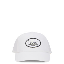 Cap with curved visor made of cotton with logo