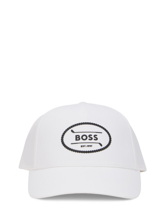 Cap with curved visor made of cotton with logo