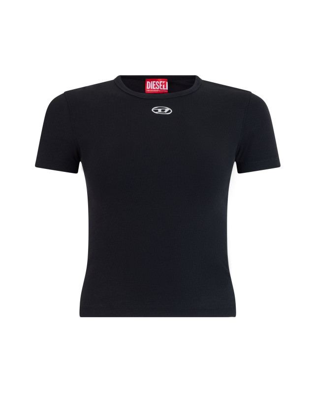 T-shirt in stretch cotton with Oval D logo