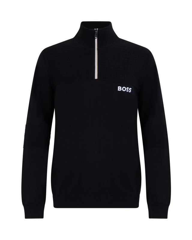 Cotton sweatshirt with high collar