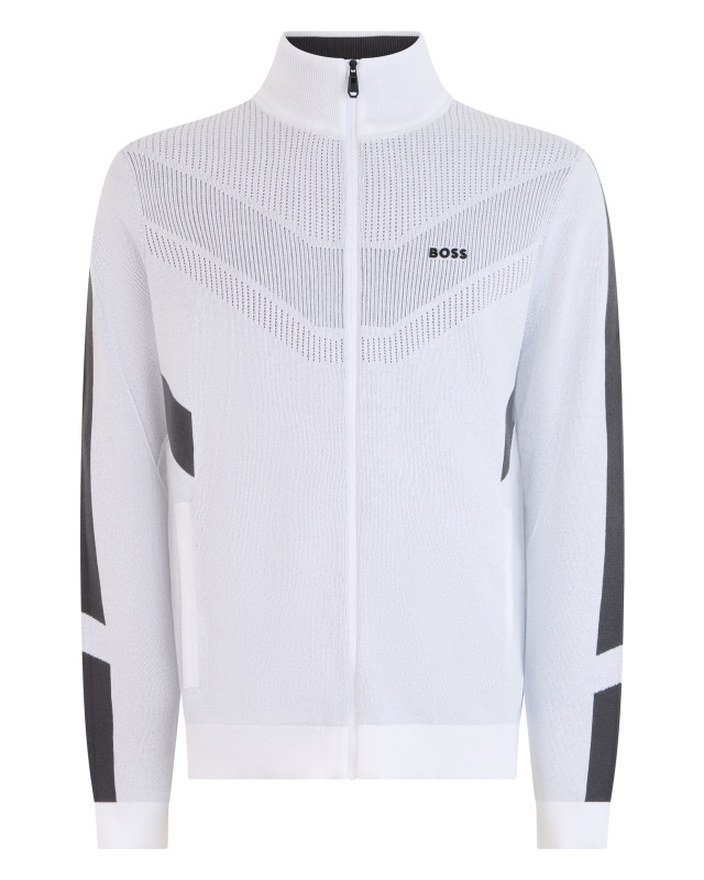 Cotton sweater with zip