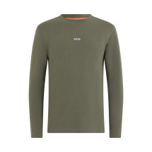 Long-sleeve shirt in elastic cotton