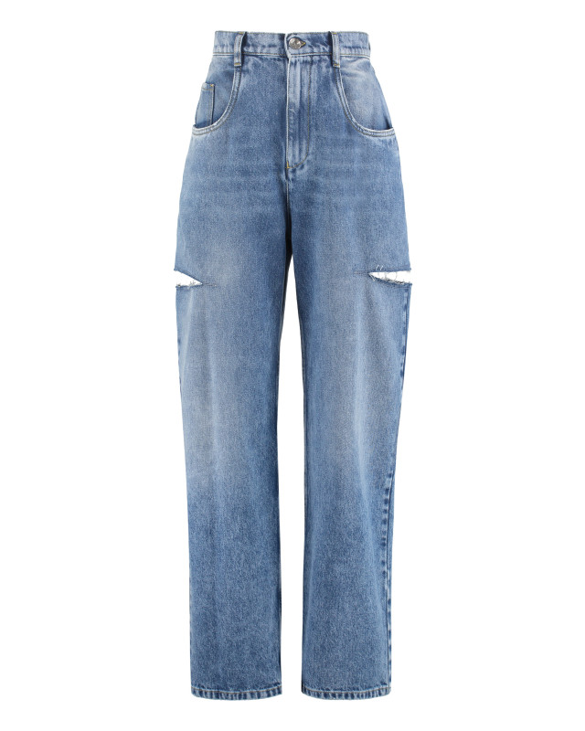High-waist wide-leg jeans