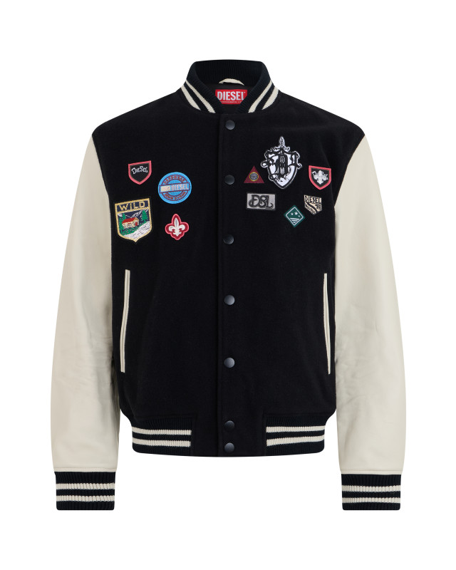 Varsity jacket with patch