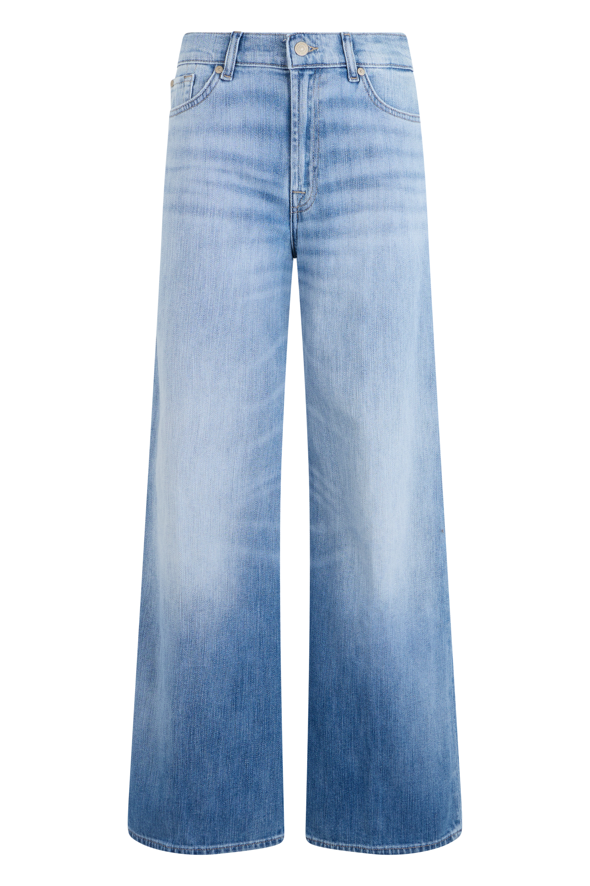 Denim trousers with a wide leg