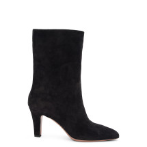 Suede ankle boot with heel