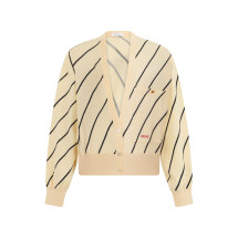Pullover with diagonal stripes