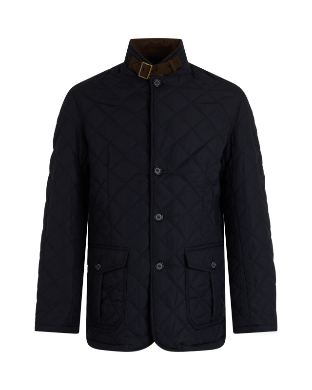 Quilted jacket with high collar