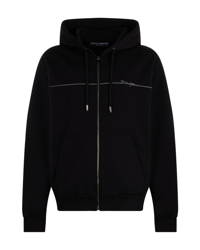 Hooded sweatshirt with zipper