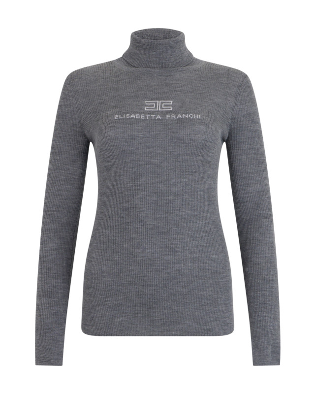 Sweater with high collar