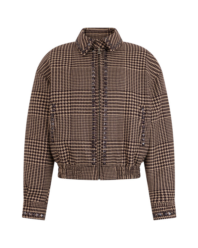 Short jacket with zipper