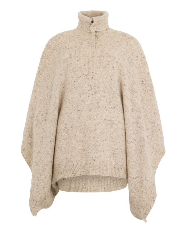 Oversized sweater with high collar