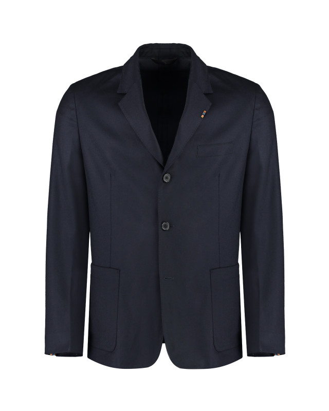 Wool-cashmere blend two-button blazer