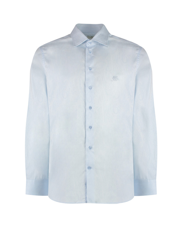Button-down collar cotton shirt